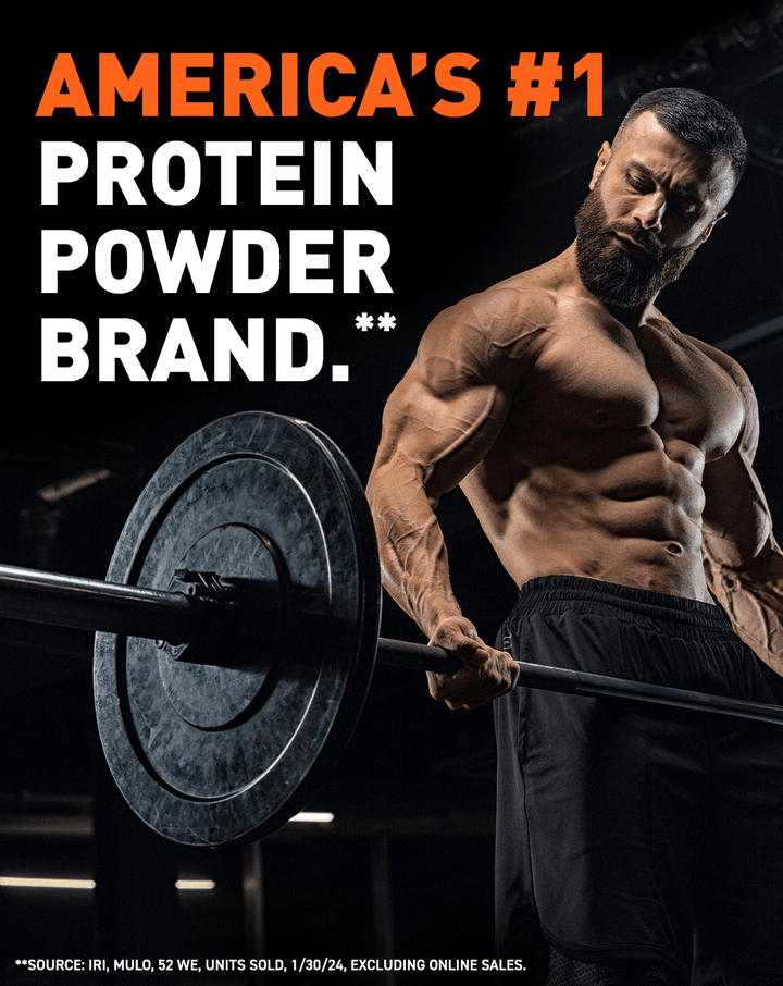Super Advanced Whey, Premium Protein Powder, Cookies N' Cream; America’s #1 Protein Powder Brand.**; **Source: Iri, Mulo, 52 WE, Unite sold, 1/30/24, Excluding Online Sales.