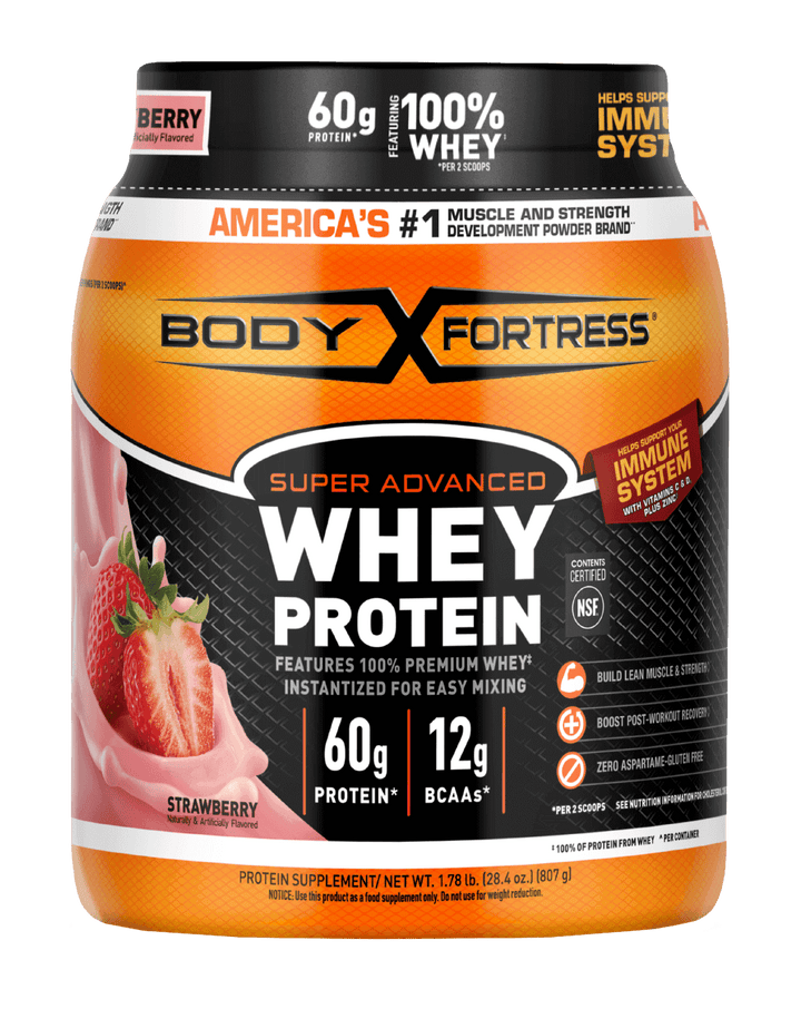 Super Advanced Whey, Premium Protein Powder, Strawberry